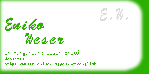 eniko weser business card